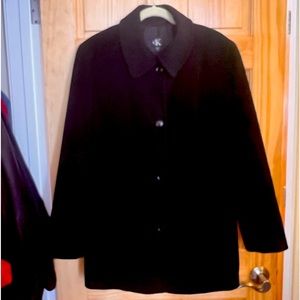 Calvin Klein Black Wool Jacket